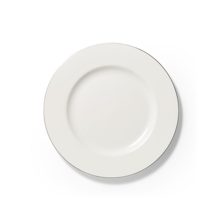 Assiette à dessert bord en platine (24cm)