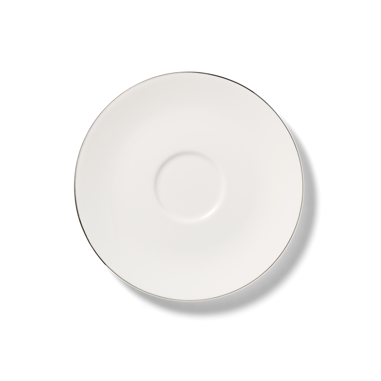 Große Untertasse mit Platinrand (18,8 cm; 0,4 l)
