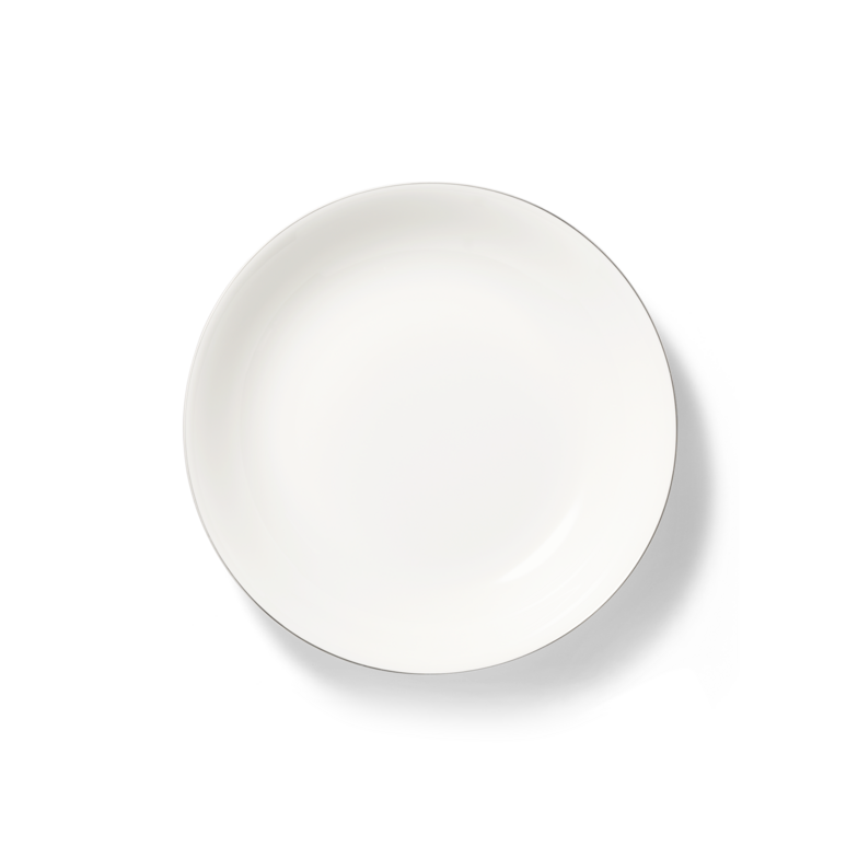 Assiette à soupe avec bord en platine (22,5 cm)