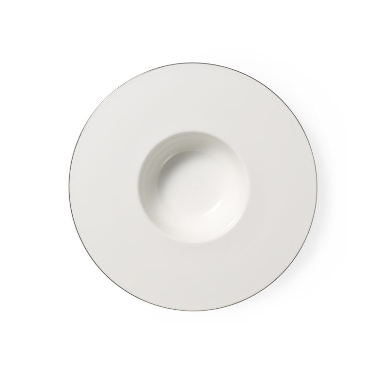 Assiette à pâtes avec bord en platine (26cm; 0,25l)