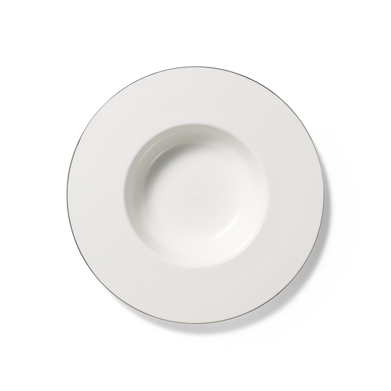Assiette à pâtes avec bord en platine (26cm; 0,4l)