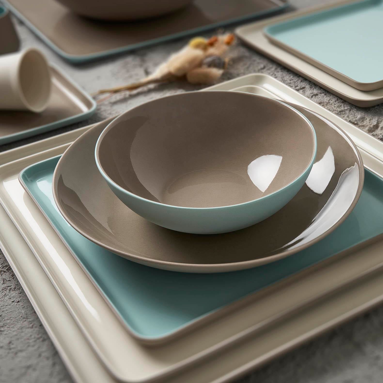Round Soup Bowl Double Colour