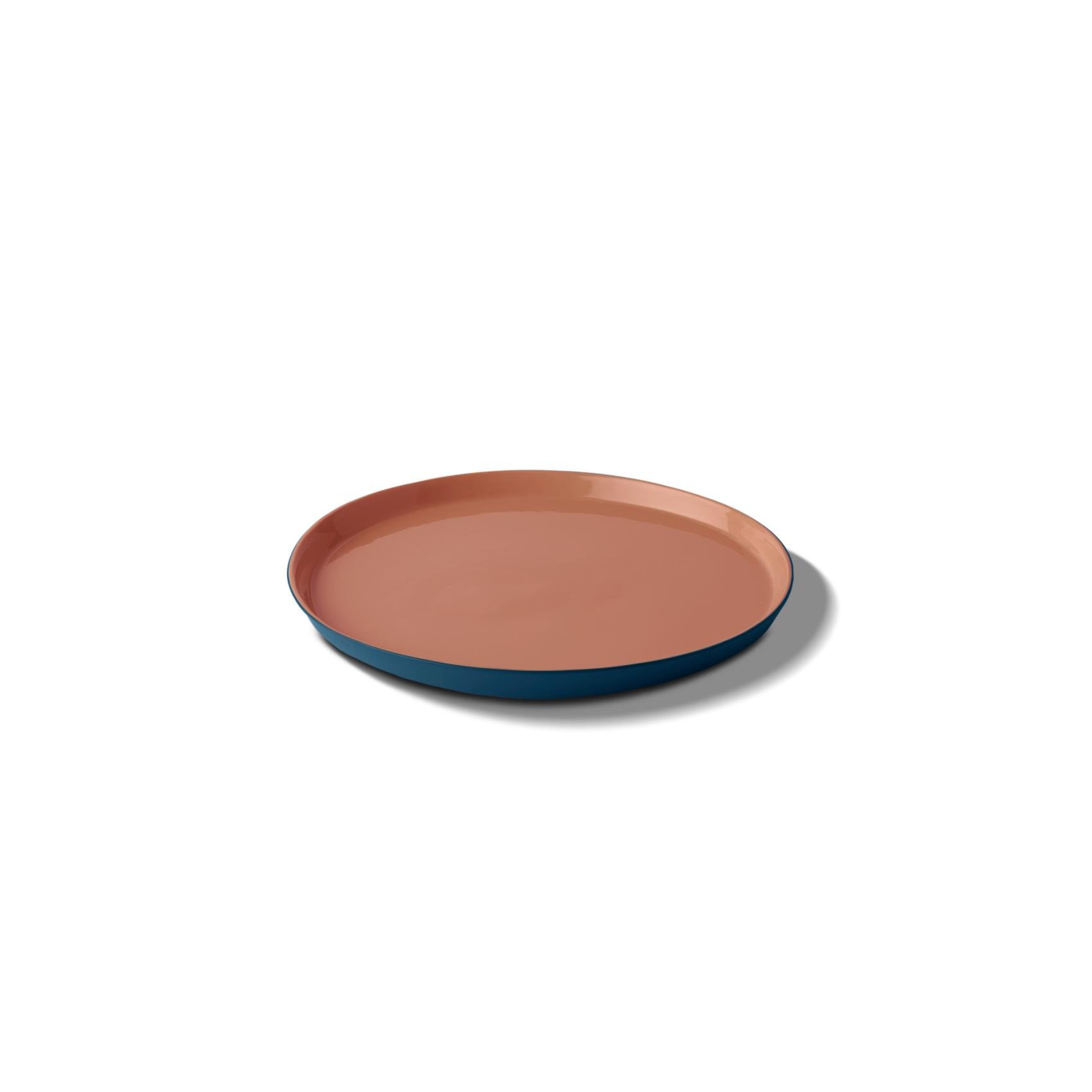 Round Dessert Plate Aqua & Rock
