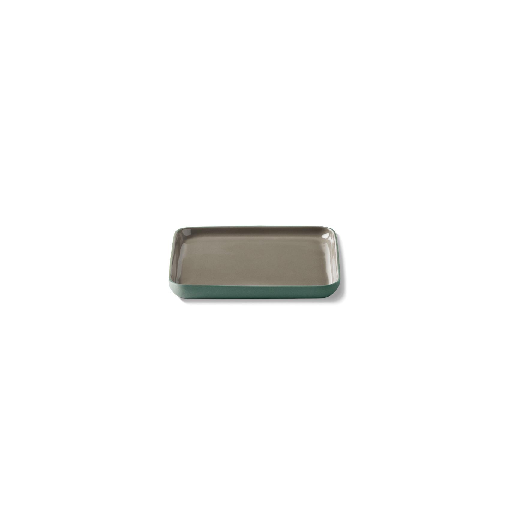 Quadratische Brotteller Doppel Farbe