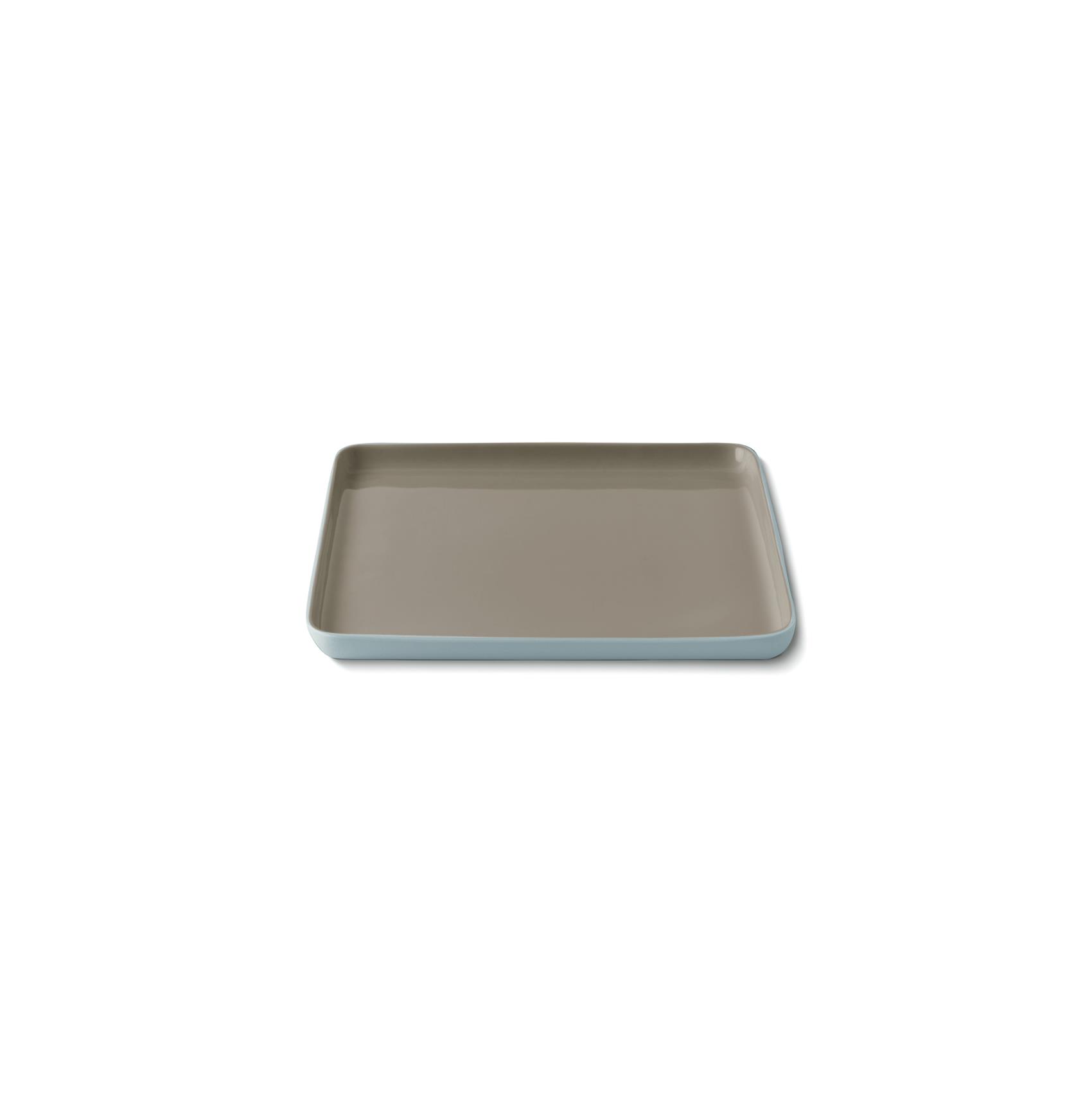 Square Dessert Plate Double Colour Ivory