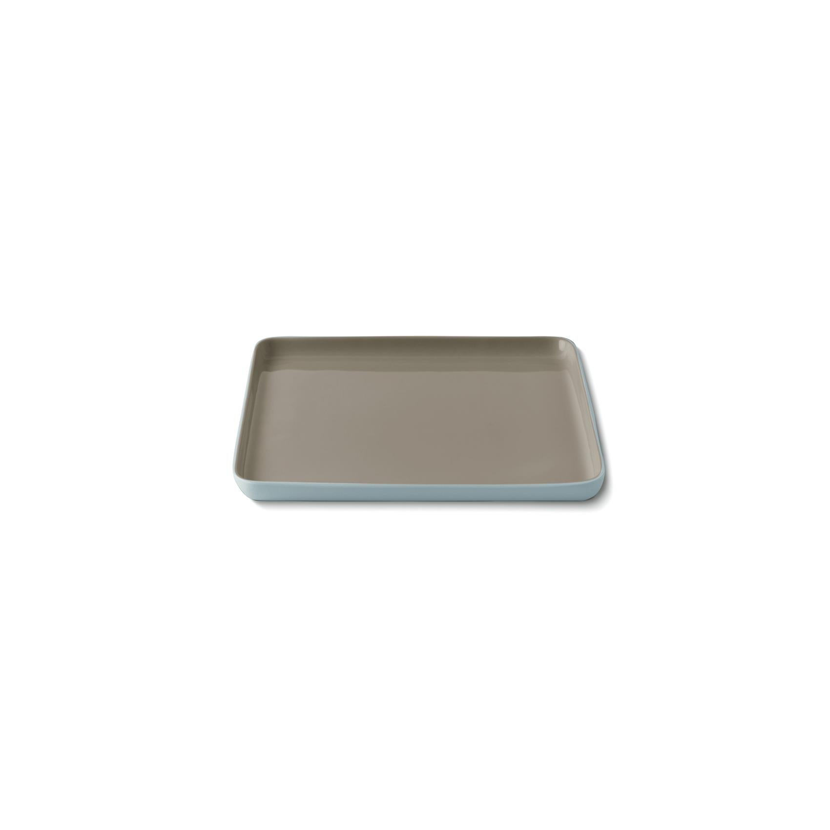 Square Dessert Plate Double Colour Ivory