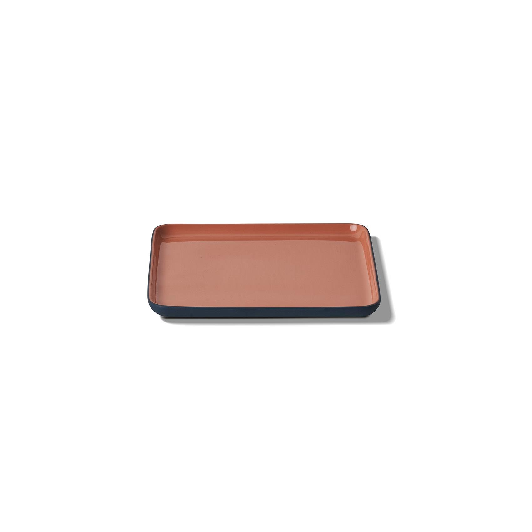 Square Dessert Plate Double Colour Ivory