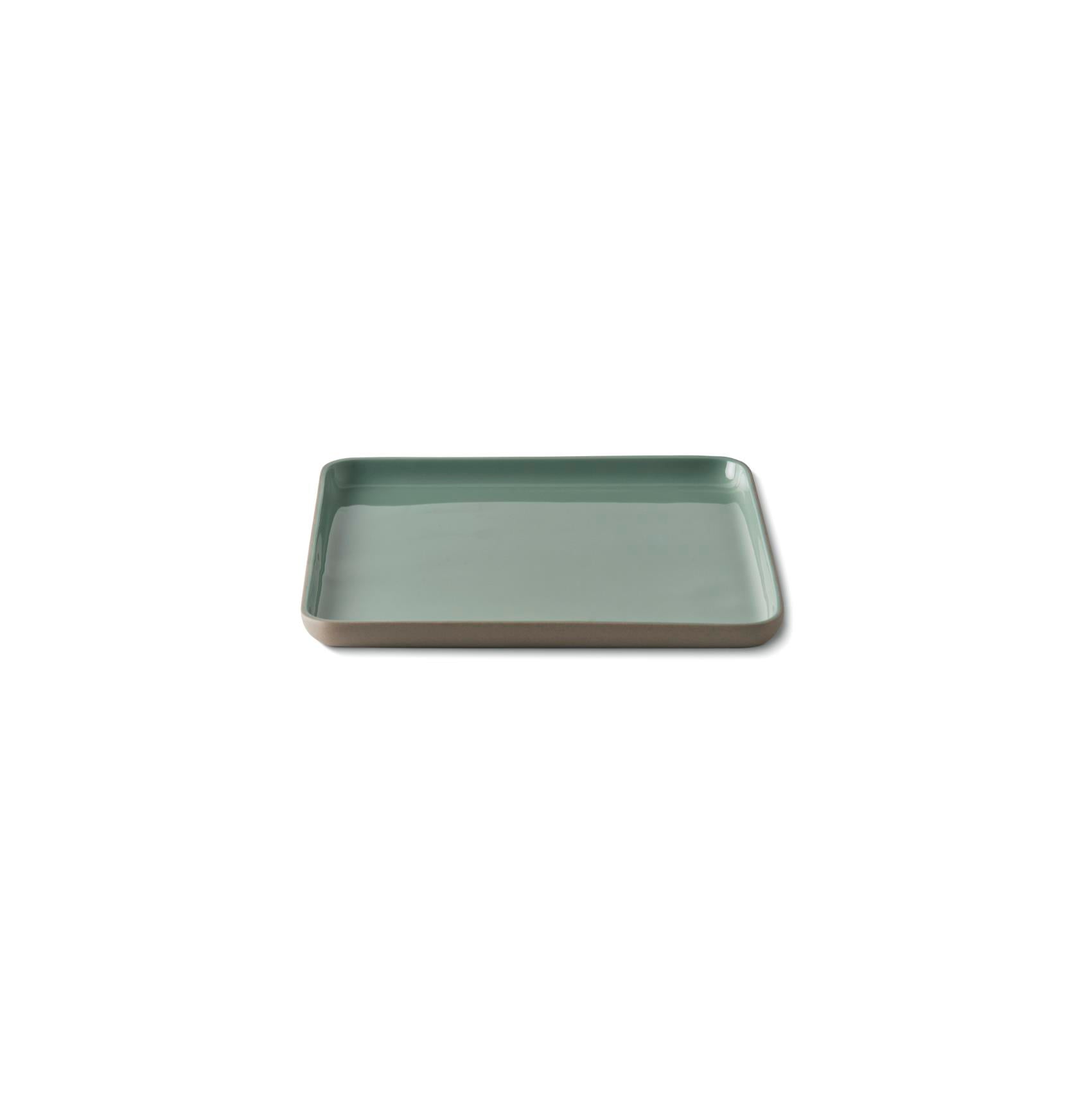 Square Dessert Plate Double Colour Ivory