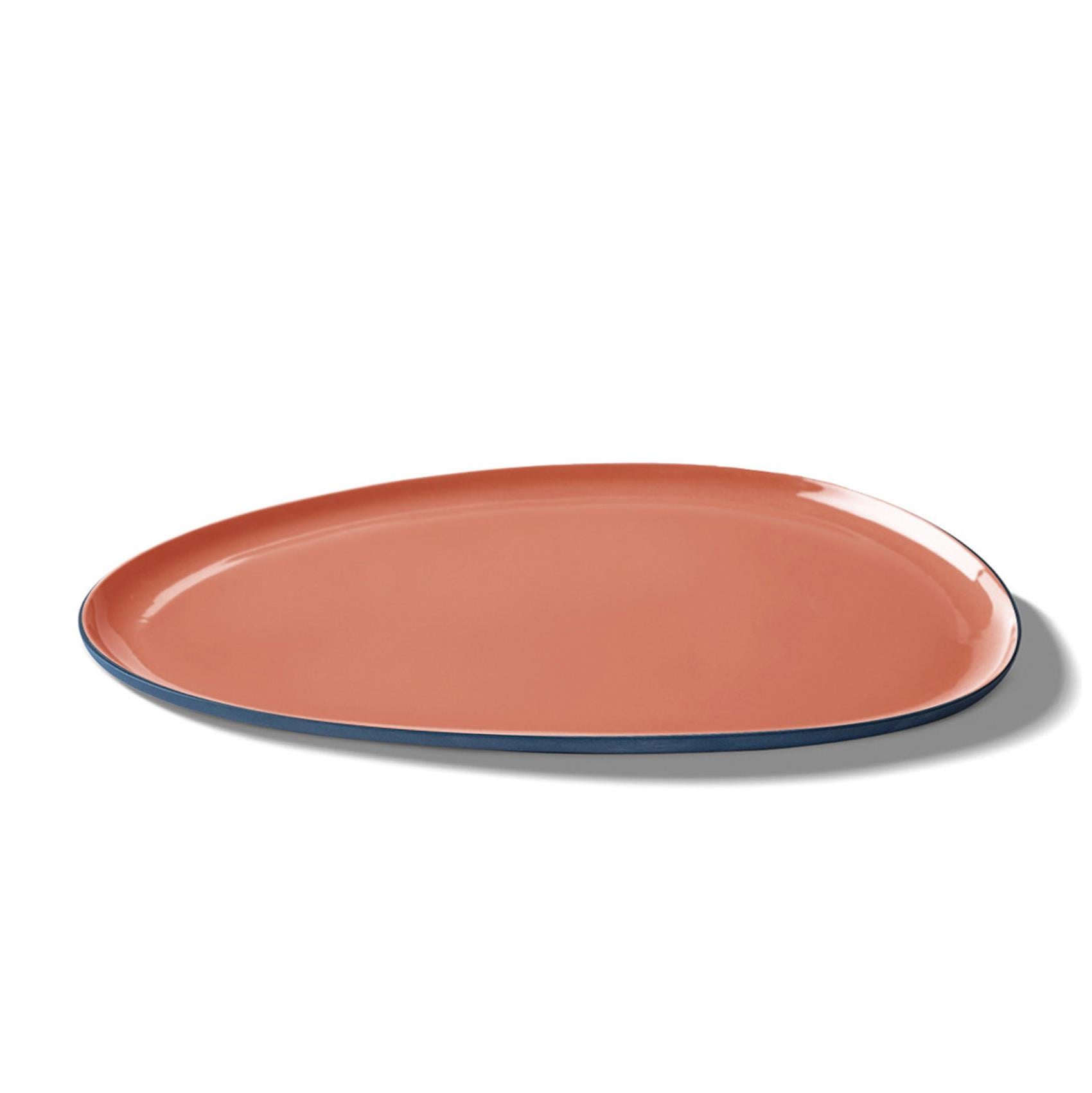 Stone Dinner Plate Double Colour Ocean & Coral