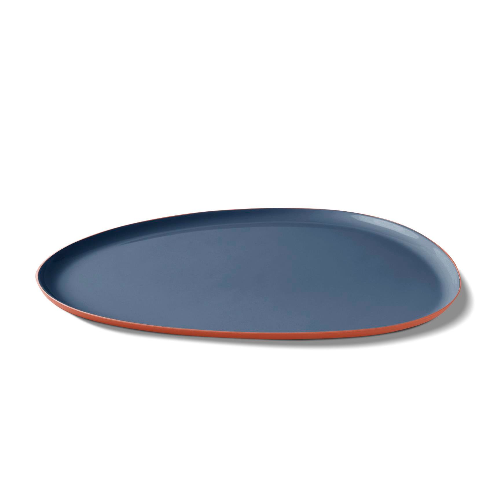 Stone Dinner Plate Double Colour Ocean & Coral