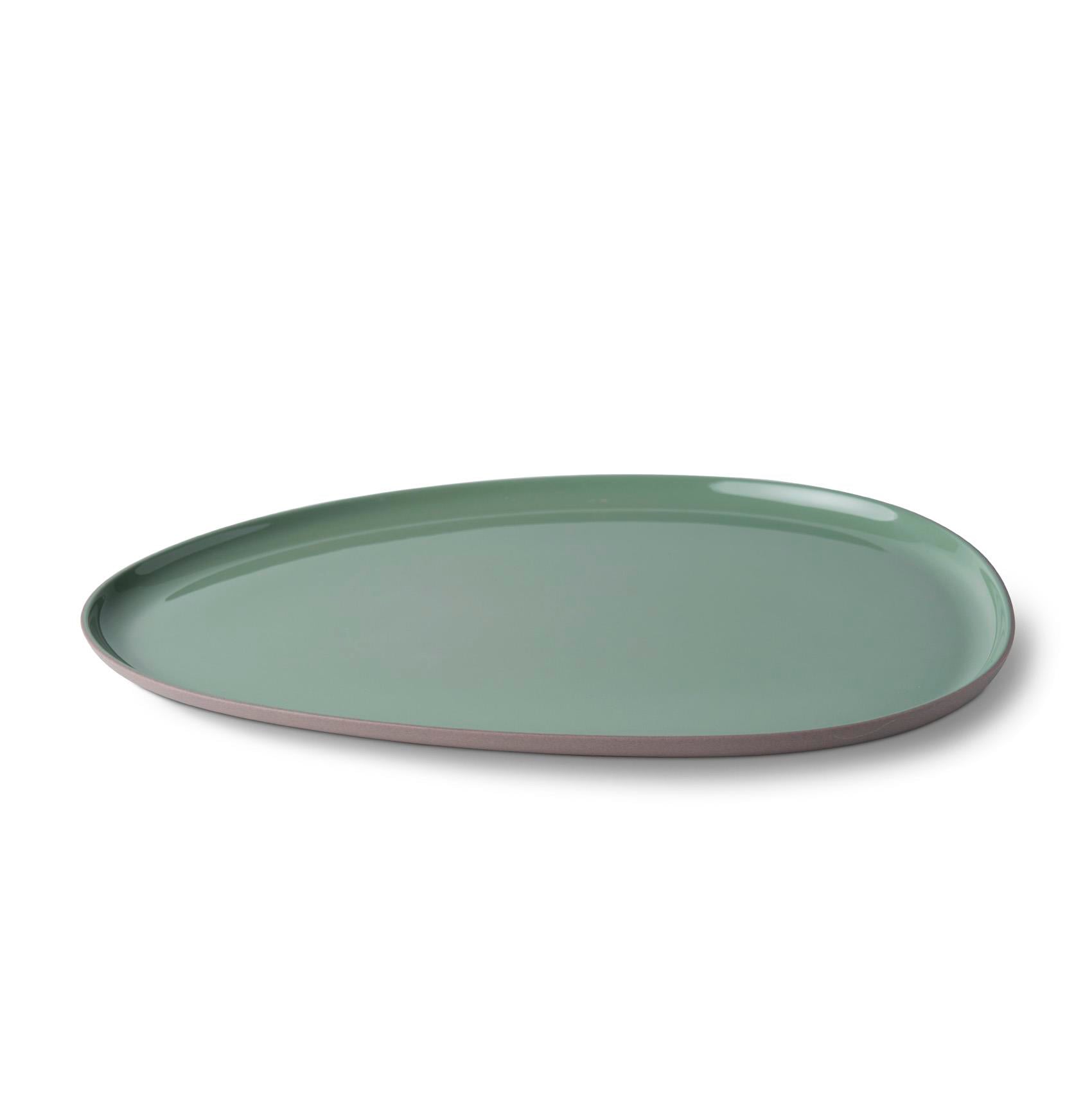 Stone Dinner Plate Double Colour Ocean & Coral