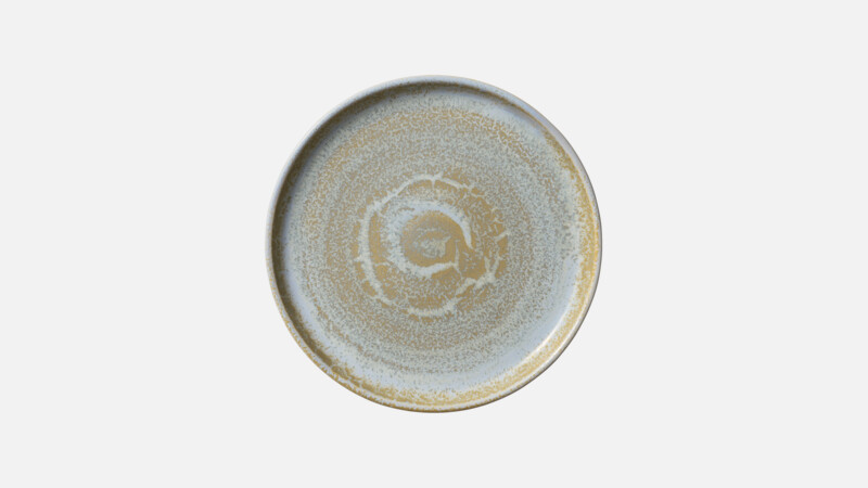 Assiette ronde plate bord haut 21,4 cm