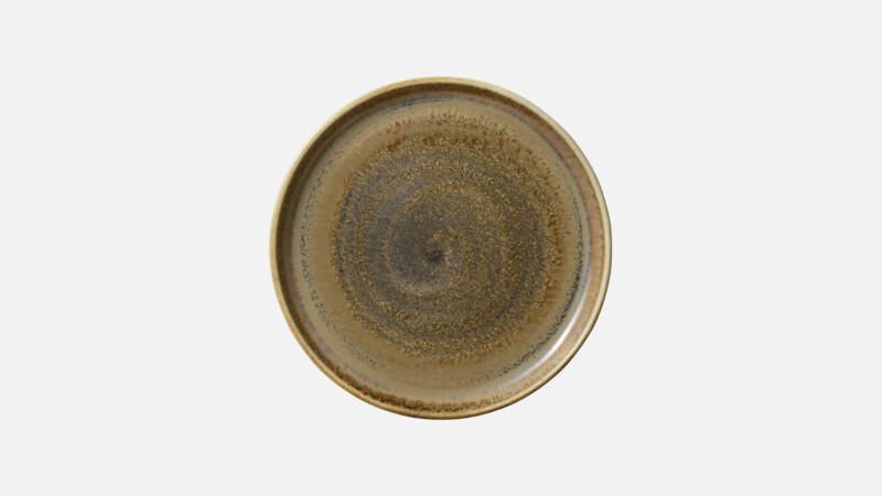 Plate round flat high rim 21.4 cm