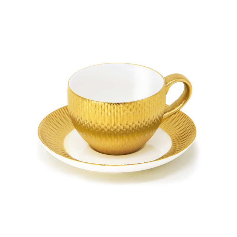 Deras Koffiekopje Met Schotel Goudafwerking cl 8