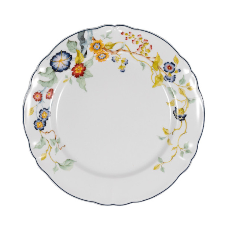 Florentius Witte en Blauwe Dinerschotel Ø cm 26,5