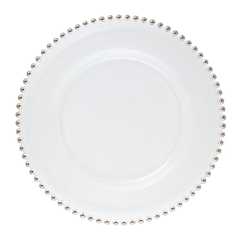 Helios Platina Kralen Broodbord Ø 15,5 cm