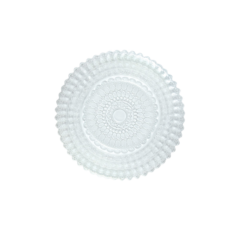 Helios Transparant Barocco Design Broodbord Ø cm 16