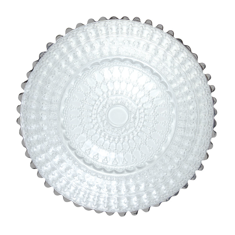 Helios Barocco Design Onderbord met Platina Rand Ø cm 33,5