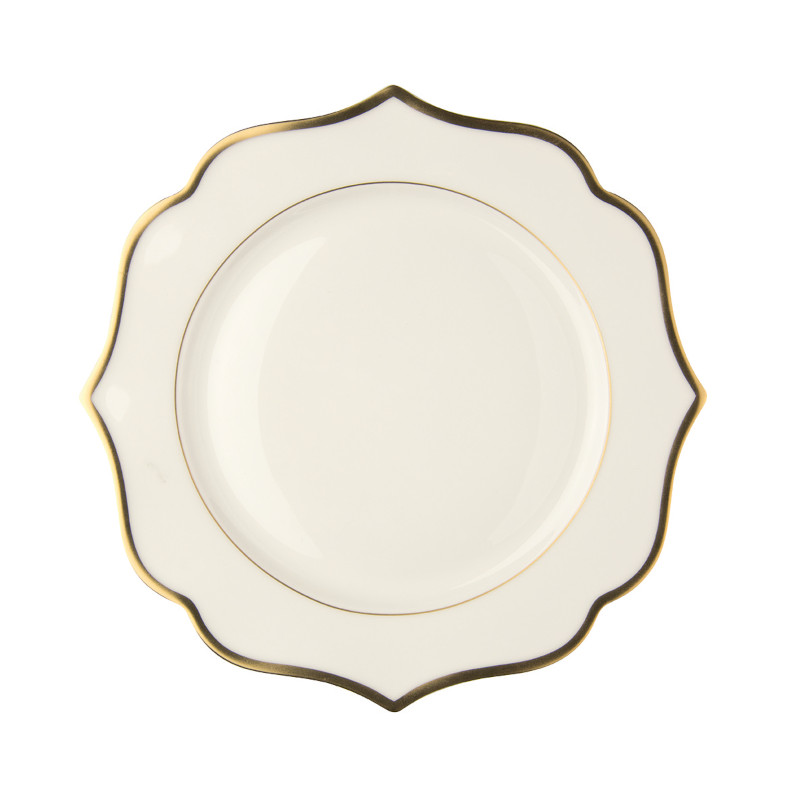 Ionica Ivoor Dinerbord met Gouden Randen Ø cm 28