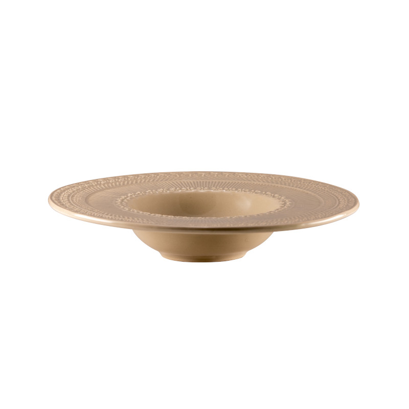 Skalistos Pastakom Beige Geëmbosseerd Ø 23 cm h 4 cm