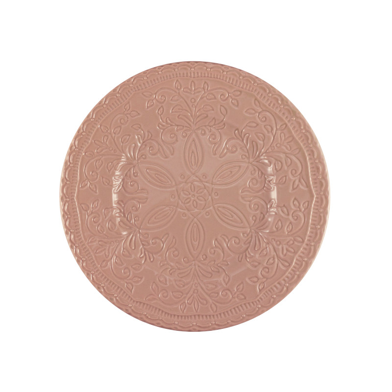 Skalistos Dessertbord Roze Geëmbosseerd Ø 22,5 cm h 2,5 cm