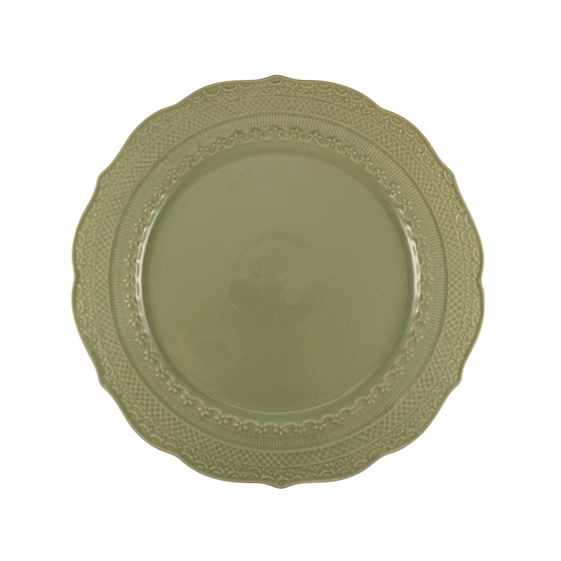 Skalistos Dinerbord Saliegroen Reliëf Ø 28 cm h 2 cm