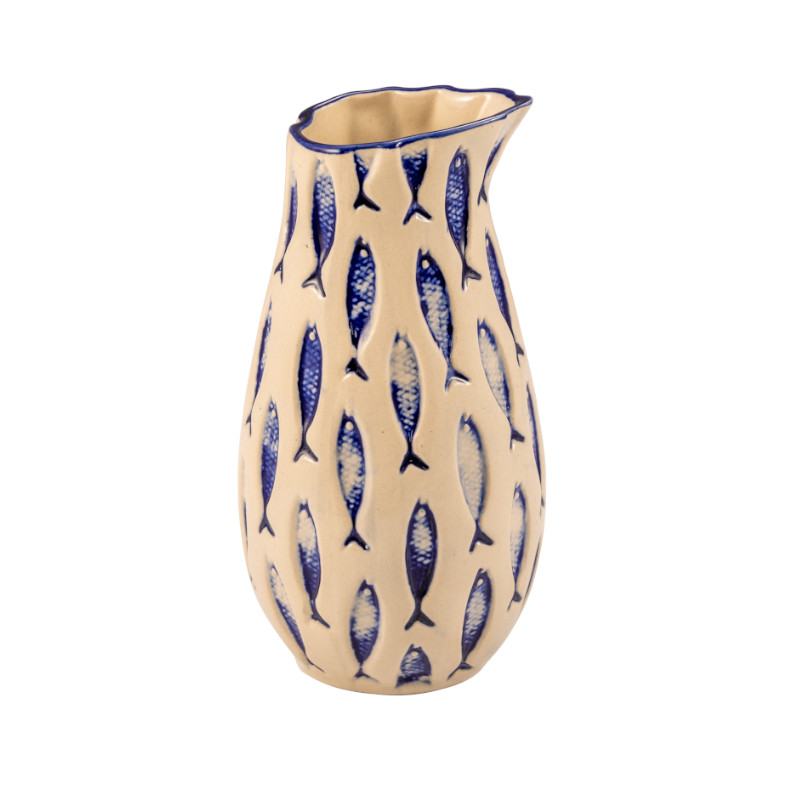Thalassios Witte Kan met Blauw Reliëfdecor 50 cl