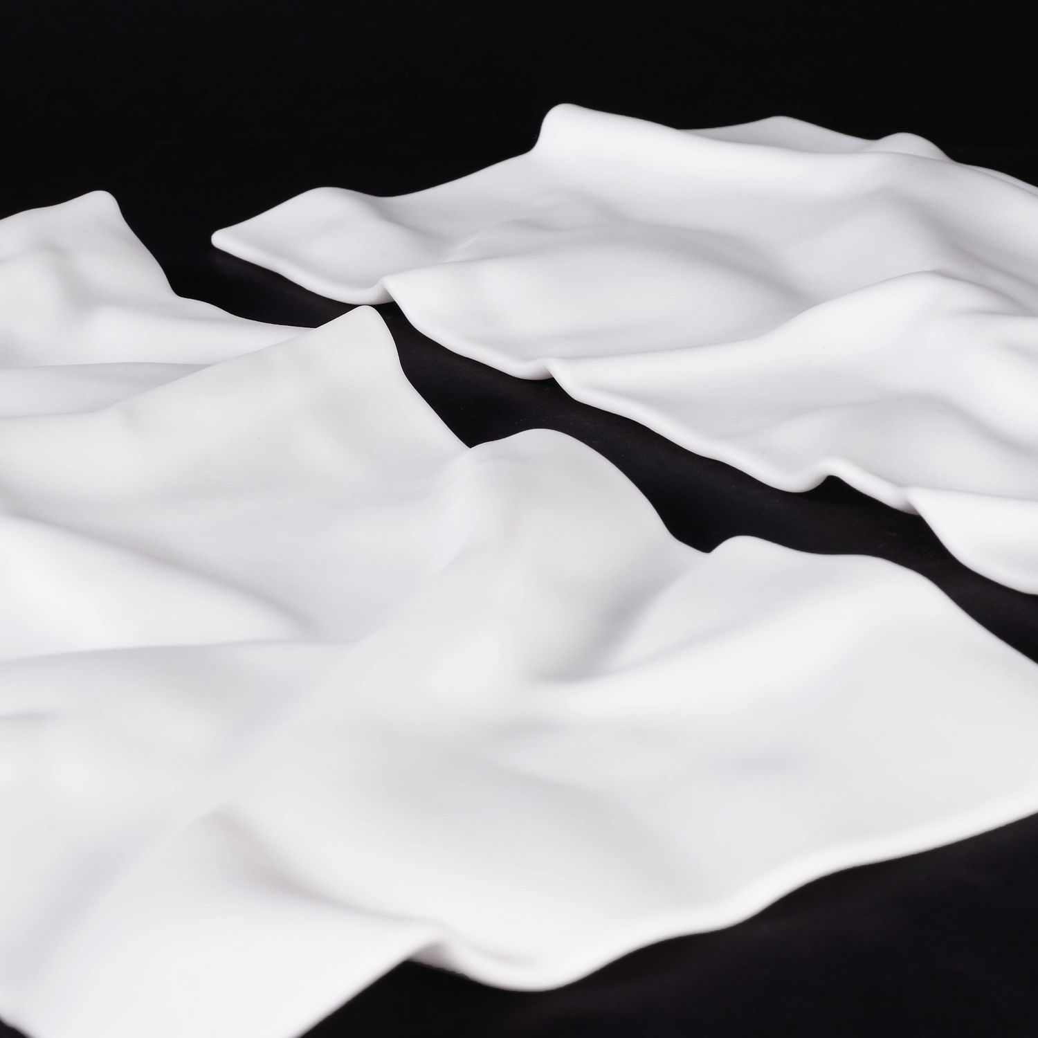 White Satin Wrinkled Platter