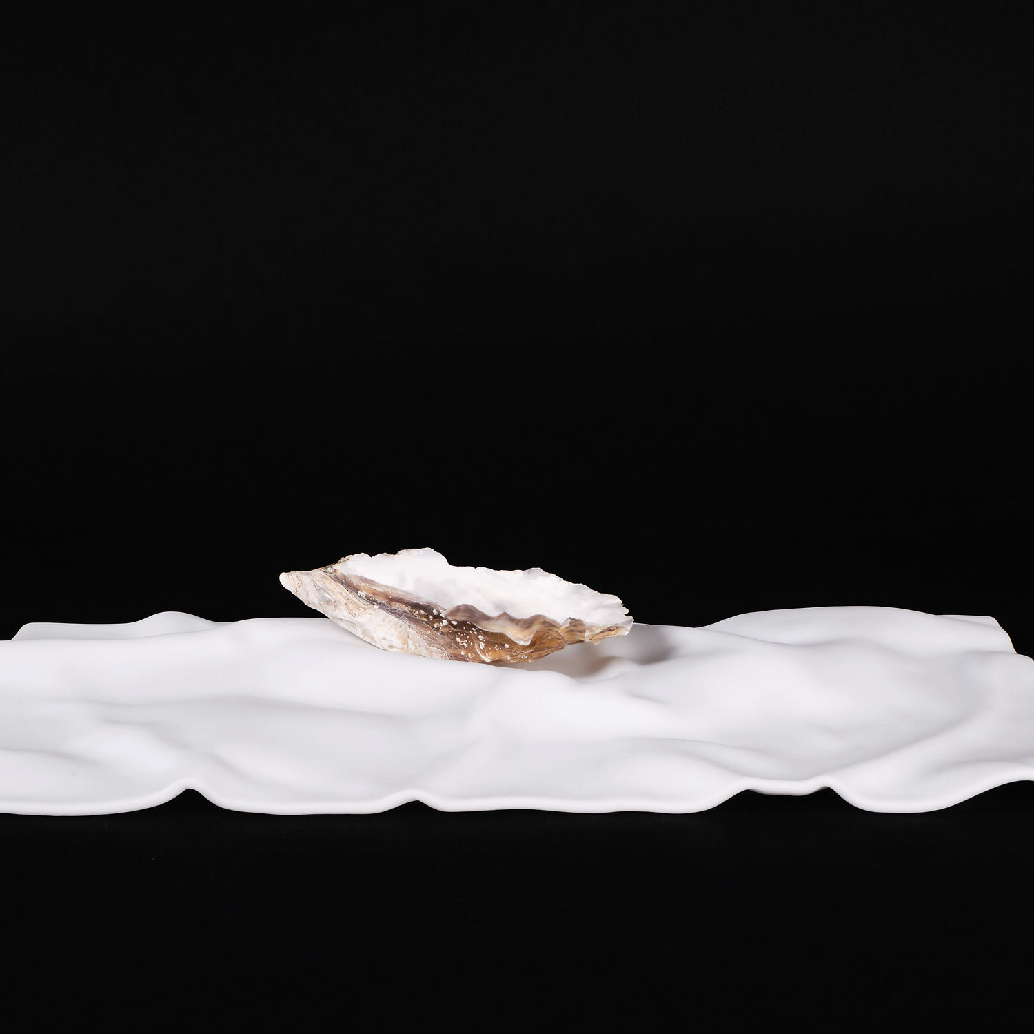 White Satin Wrinkled Platter