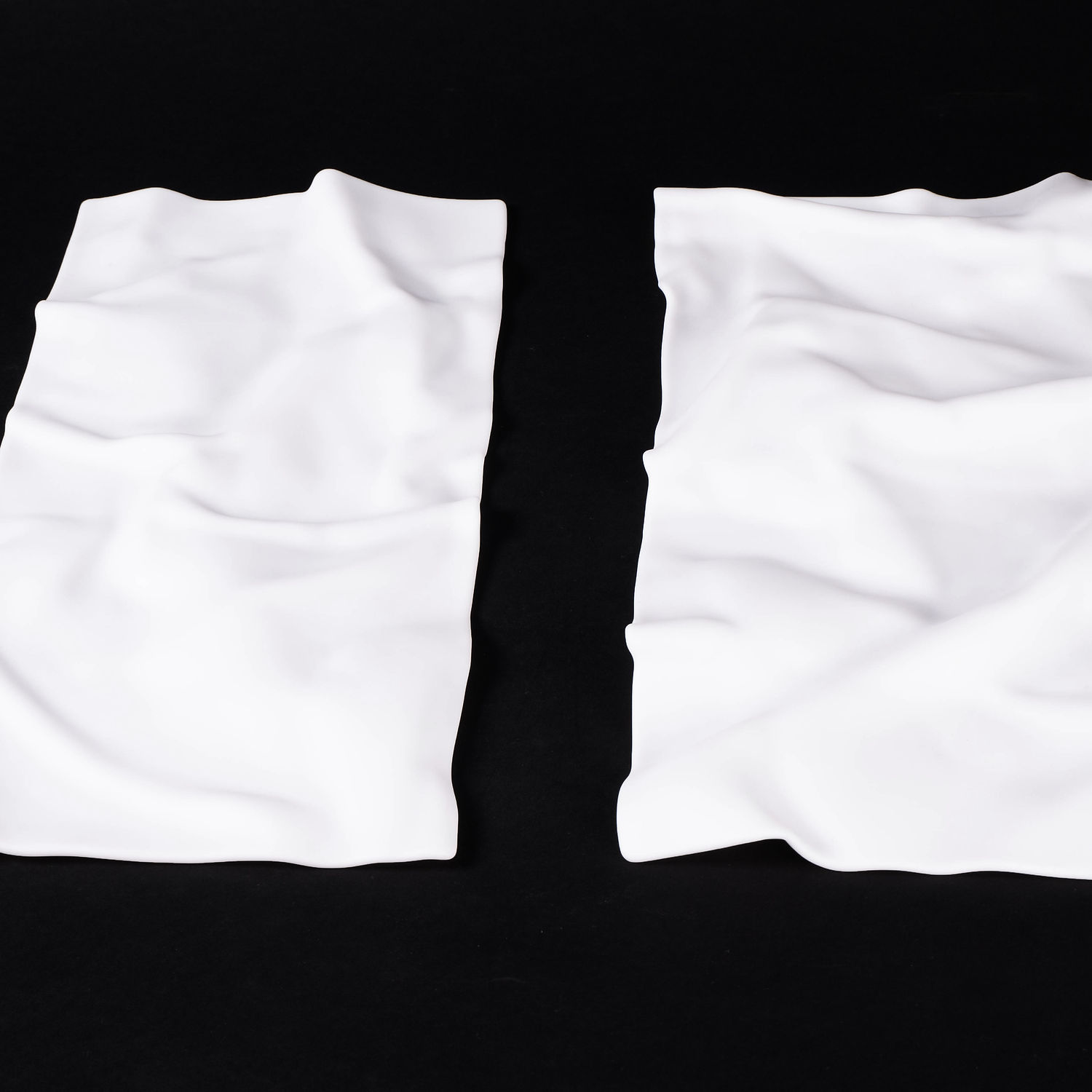 White Satin Wrinkled Platter