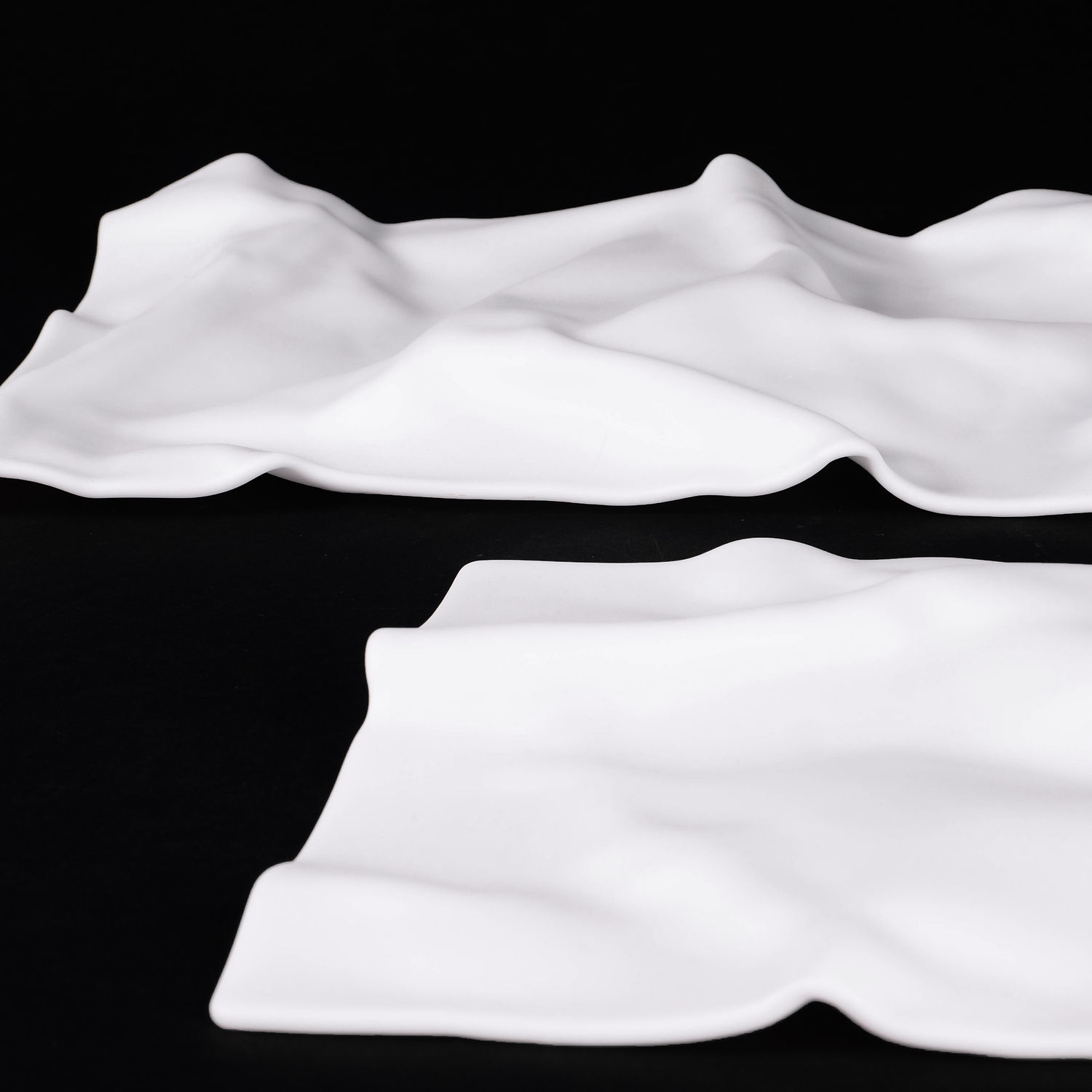 White Satin Wrinkled Platter