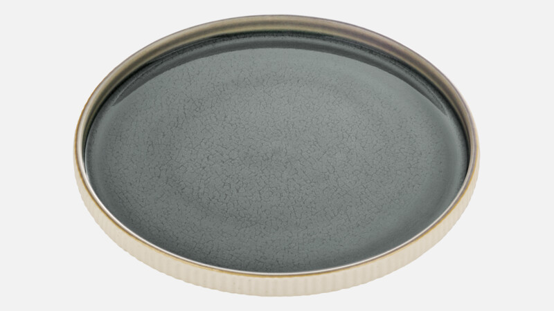 Assiette plate ronde embossée 27 cm