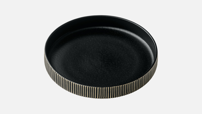 Assiette creuse bord haut embossé 24 cm