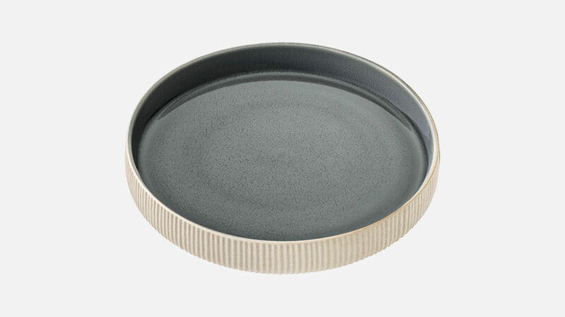 Assiette creuse bord haut embossée 24 cm