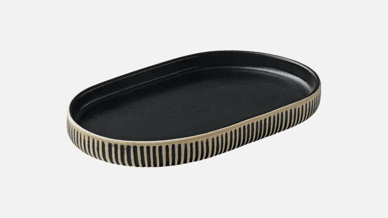 Plat ovale embossé