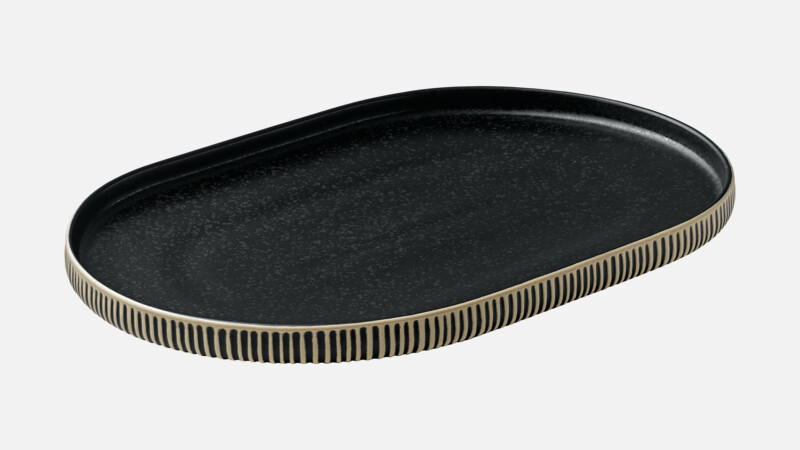 Plat ovale embossé
