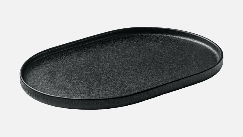 Platter oval embossed