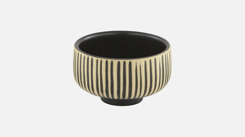 Petit plat rond à rayures 8 cm
