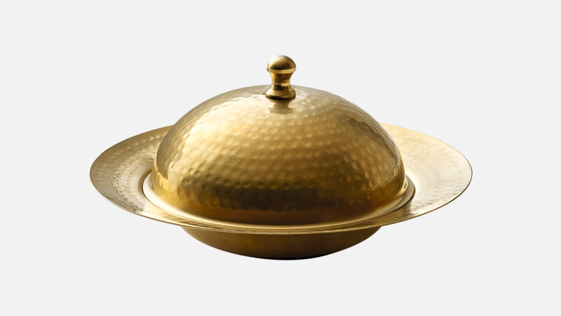 Plate round w. cloche 19.5 cm