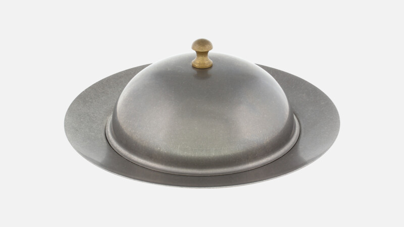 Plate round w. cloche 19.5 cm