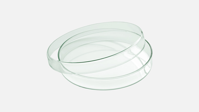 Flache Glasschale mit Deckel 8 cm