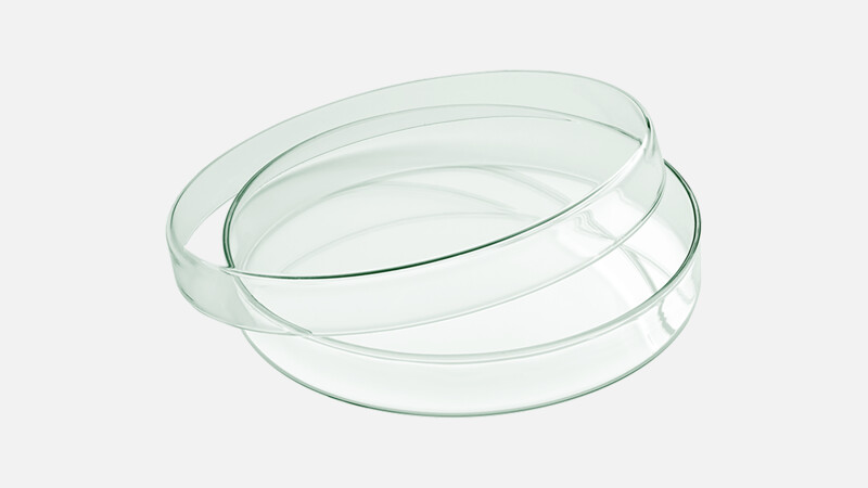 Bol en verre plat avec couvercle 18 cm