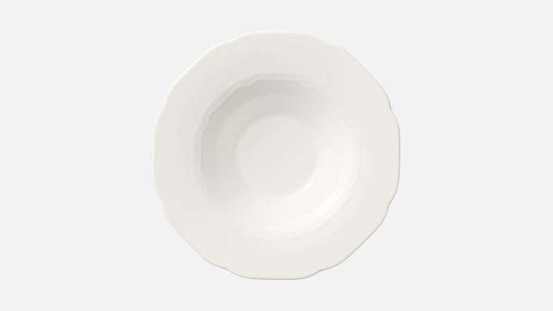 Plate deep round with rim embossed 27.8 cm