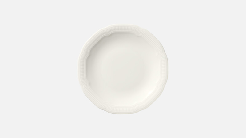 Plate flat round coupe embossed 15.9 cm