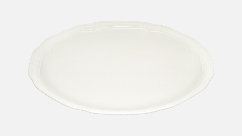 Flacher runder Coupeteller geprägt 25,9 cm