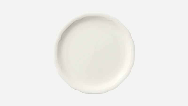 Plate flat round coupe embossed 25.9 cm