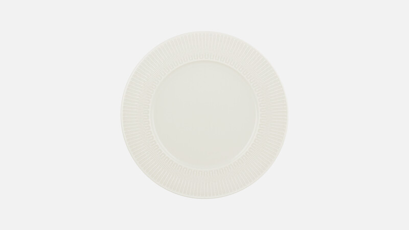 Plate flat round with rim embossed 21.5 cm