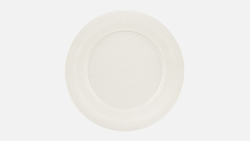 Plate flat round with rim embossed 28.1 cm