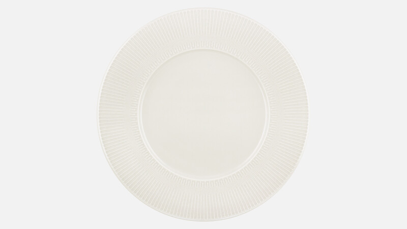 Assiette plate ronde avec bord relief 31,4 cm