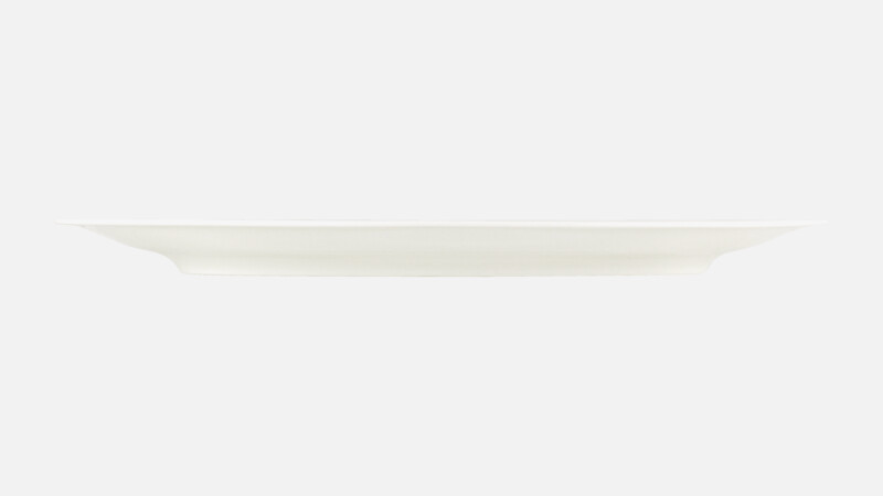 Platter oval with rim embossed